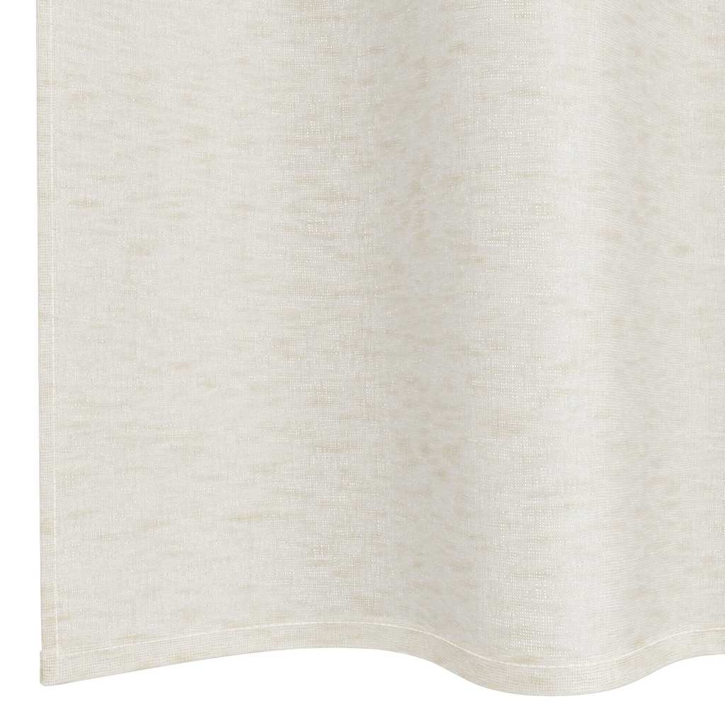 Voile zavjesa sa zavjesama 2 pcs Krema 245 x 140 cm Poliester