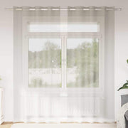 Voile zavjesa sa zavjesama 2 pcs Krema 260 x 140 cm Poliester