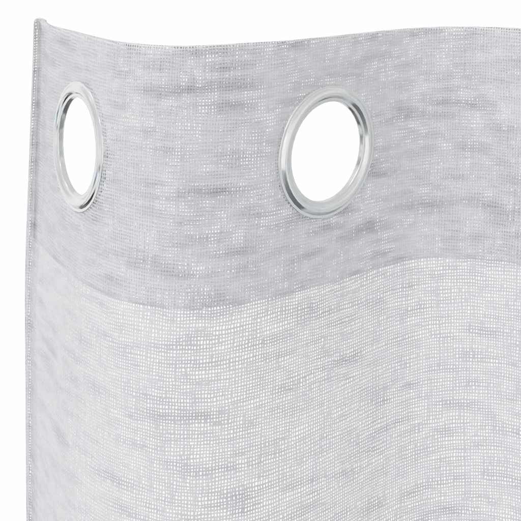 Voile zavjesa 2 pcs Svijetlo siva 175 x 140 cm Poliester