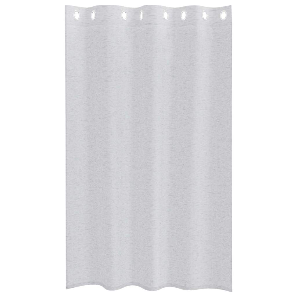 Voile zavjesa 2 pcs Svijetlo siva 175 x 140 cm Poliester