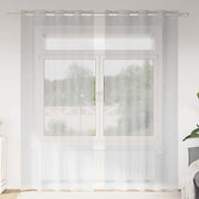 Voile zavjesa 2 pcs Svijetlo siva 225 x 140 cm Poliester
