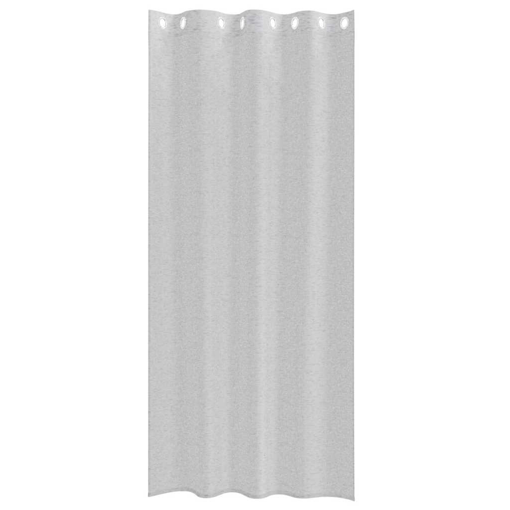Voile zavjesa 2 pcs Svijetlo siva 245 x 140 cm Poliester
