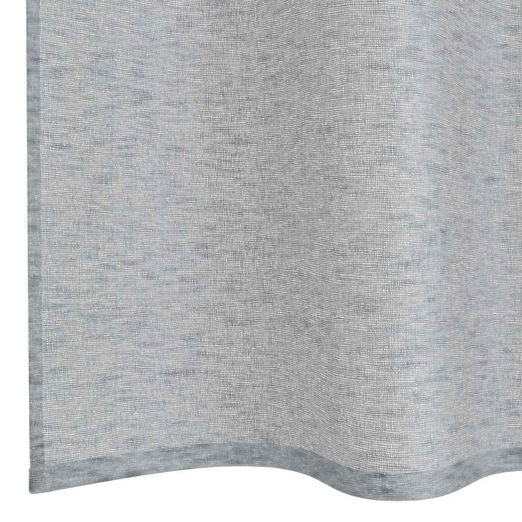 Voile zavjesa 2 pcs Tamno siva 140 x 140 cm Poliester