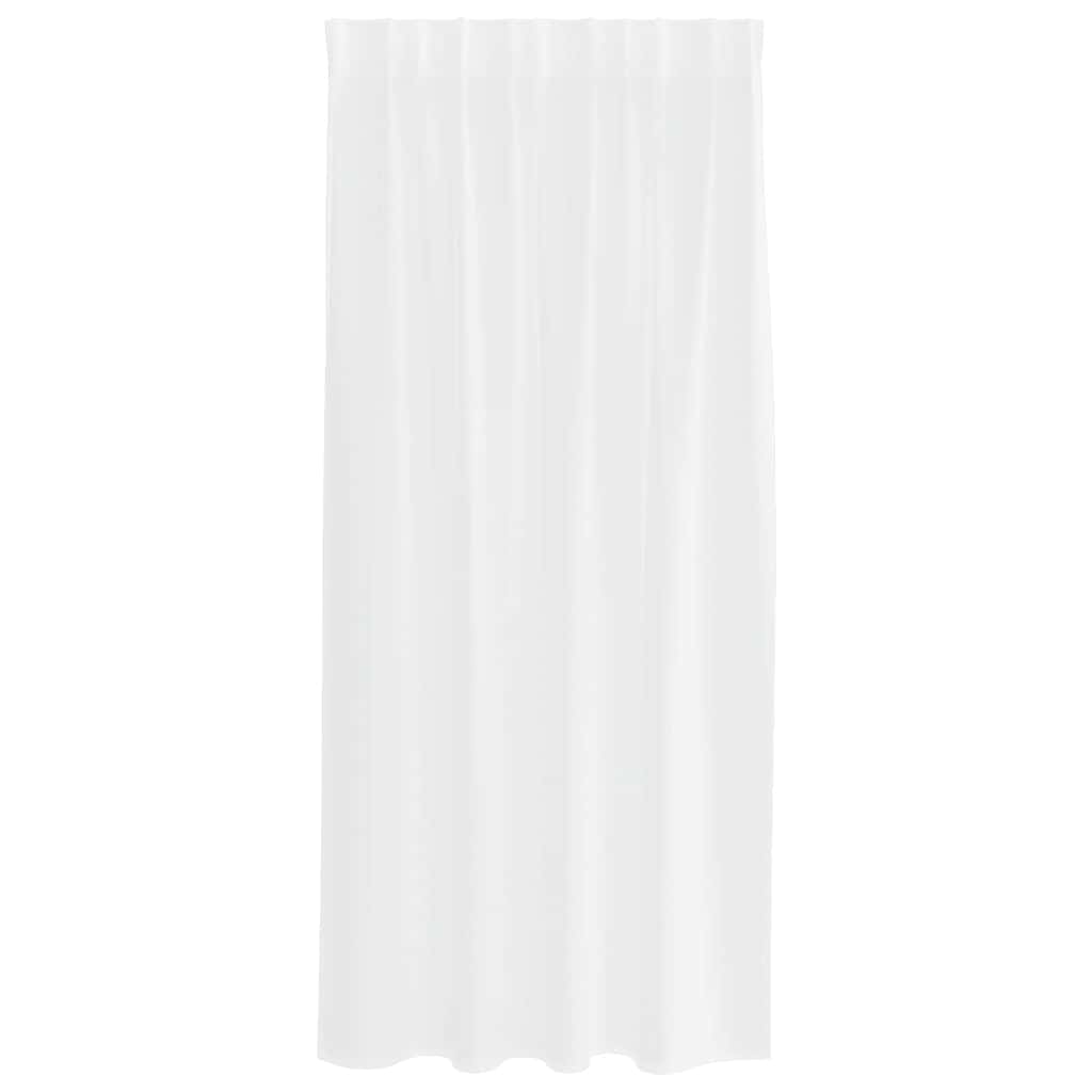 Voile zavjesa sa zavjesama 2 pcs Bijelo 175 x 140 cm Poliester
