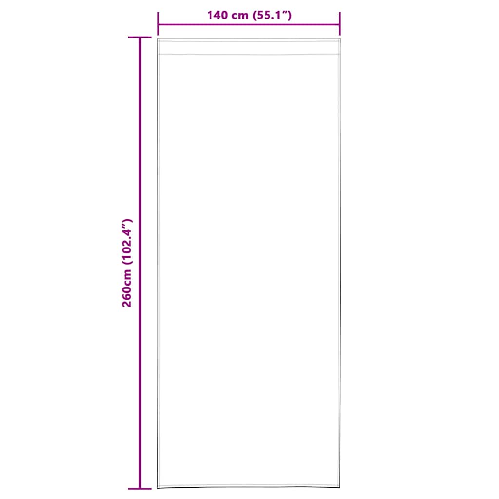 Voile zavjesa sa zavjesama 2 pcs Bijelo 260 x 140 cm Poliester