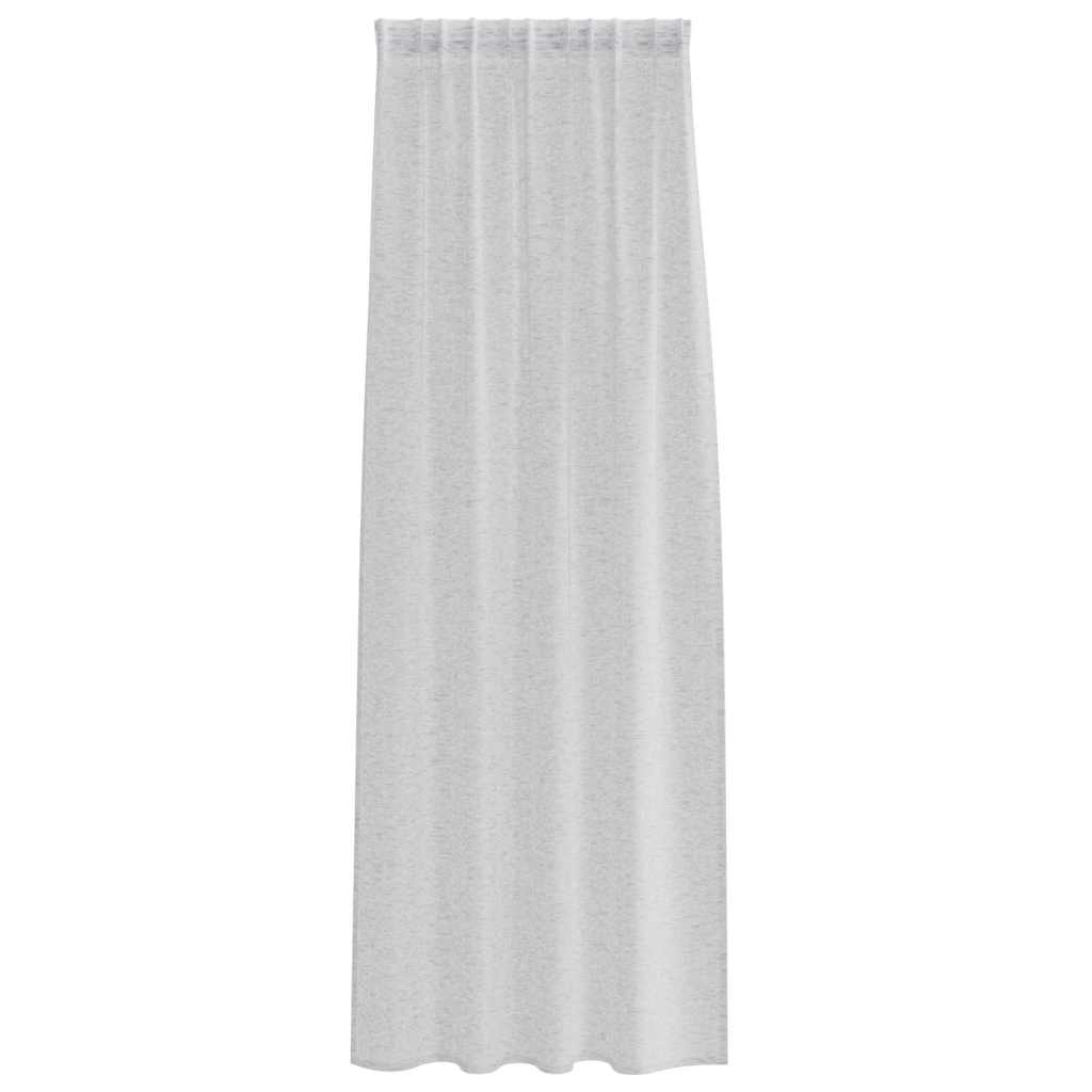 Voile zavjesa 2 pcs Svijetlo siva 225 x 140 cm Poliester