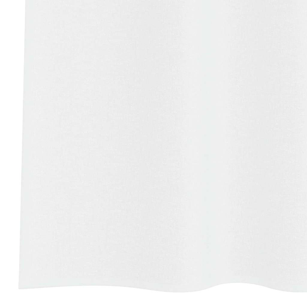 Voile zavjesa sa zavjesama 2 pcs Bijelo 175 x 140 cm Poliester