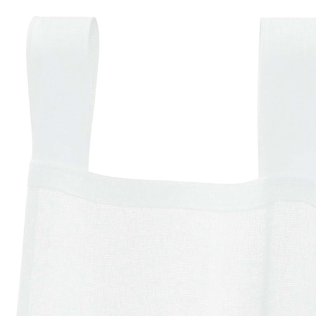 Voile zavjesa sa zavjesama 2 pcs Bijelo 260 x 140 cm Poliester