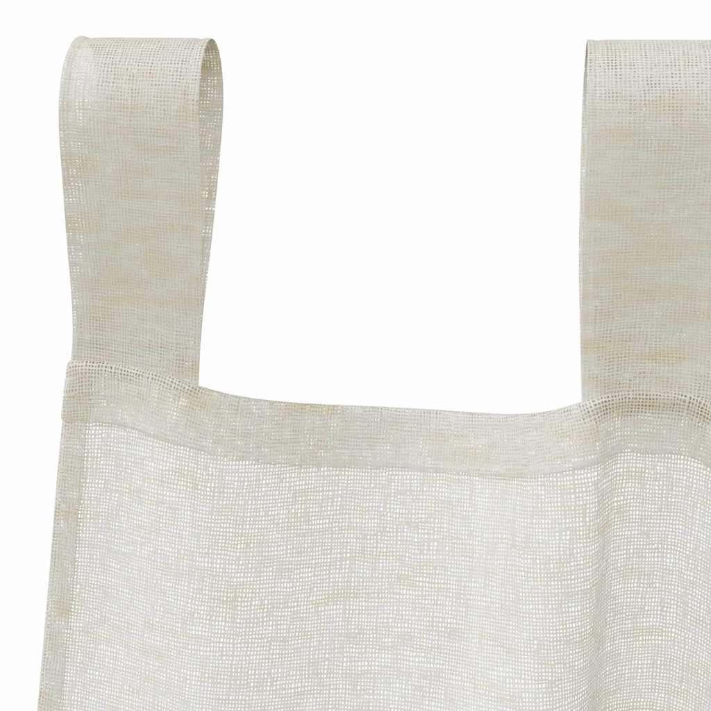 Voile zavjesa sa zavjesama 2 pcs Krema 175 x 140 cm Poliester