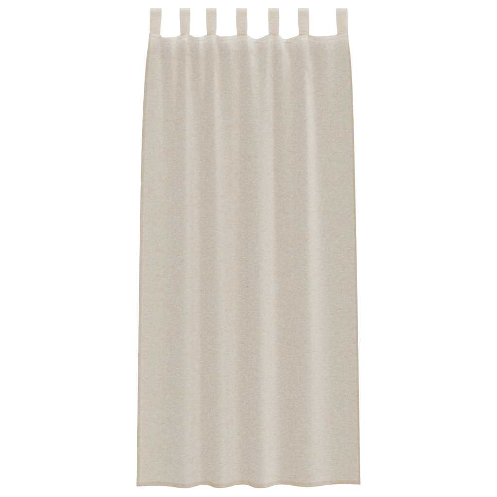 Voile zavjesa sa zavjesama 2 pcs Pijesak 225 x 140 cm Poliester