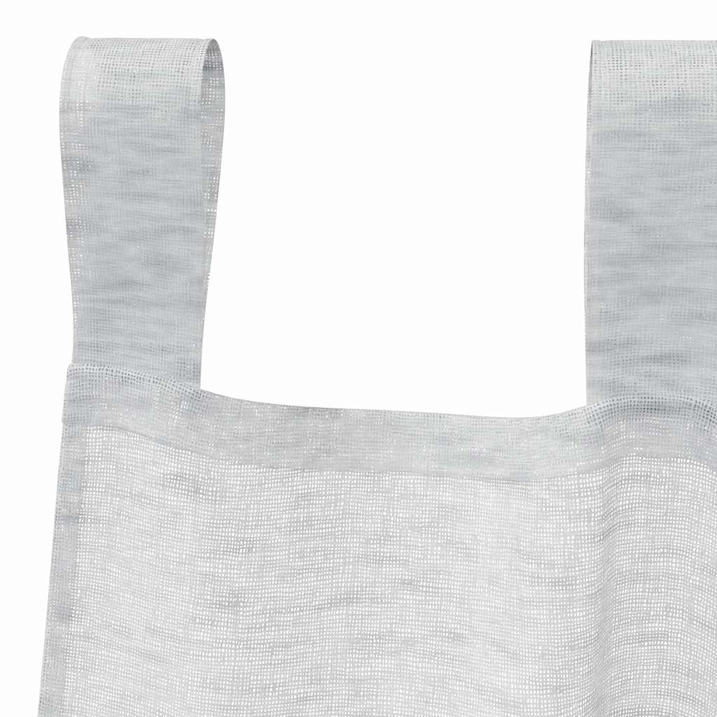 Voile zavjesa 2 pcs Svijetlo siva 140 x 140 cm Poliester