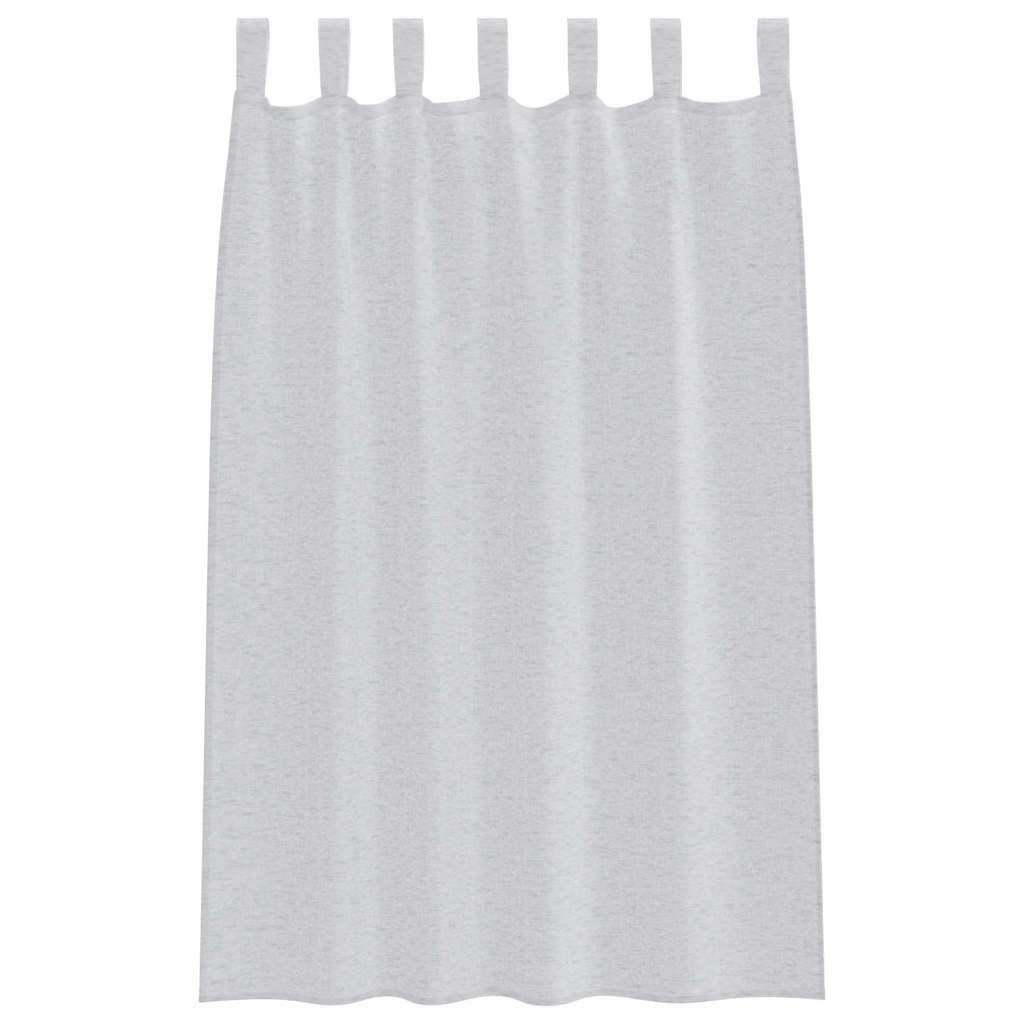 Voile zavjesa 2 pcs Svijetlo siva 175 x 140 cm Poliester