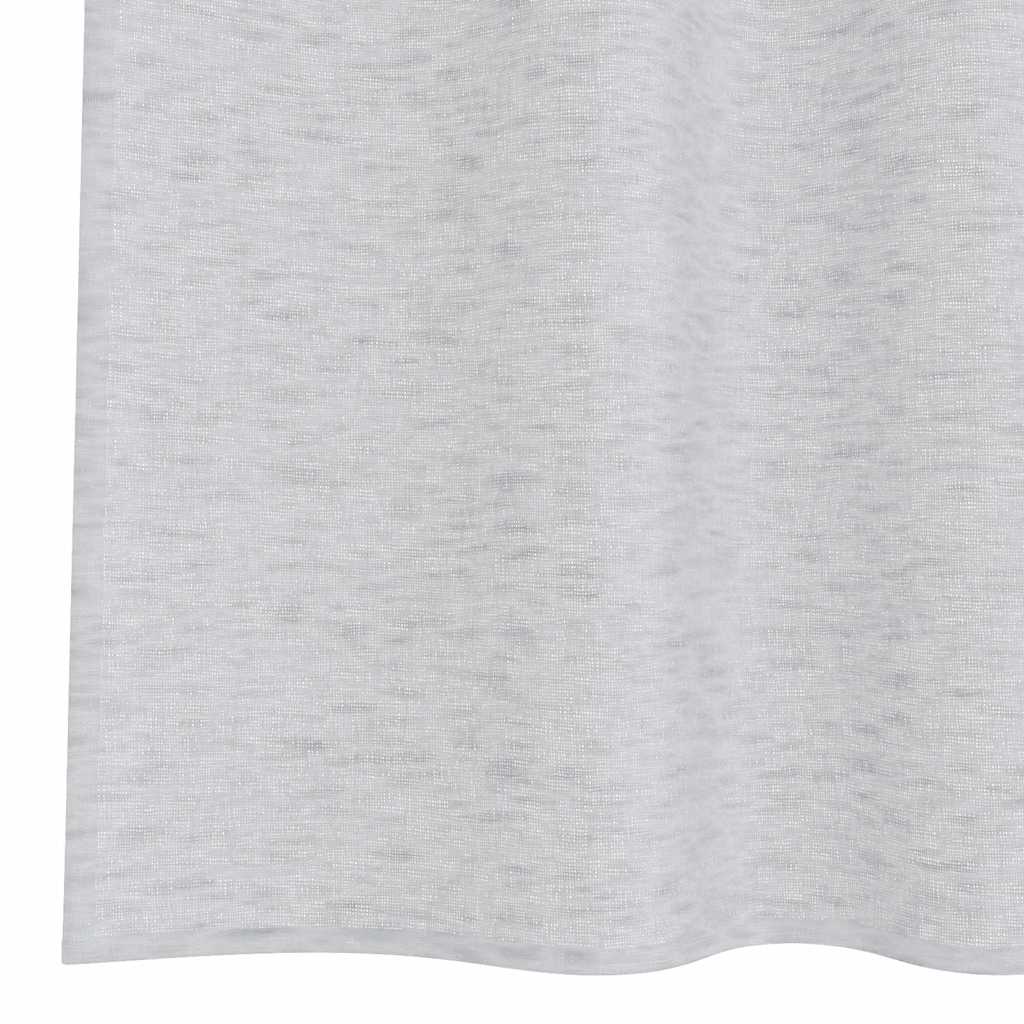 Voile zavjesa 2 pcs Svijetlo siva 245 x 140 cm Poliester