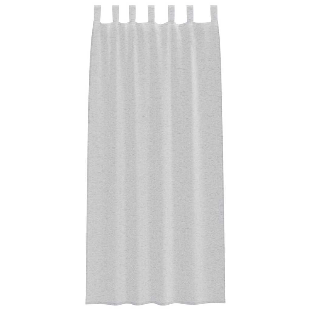 Voile zavjesa 2 pcs Svijetlo siva 245 x 140 cm Poliester