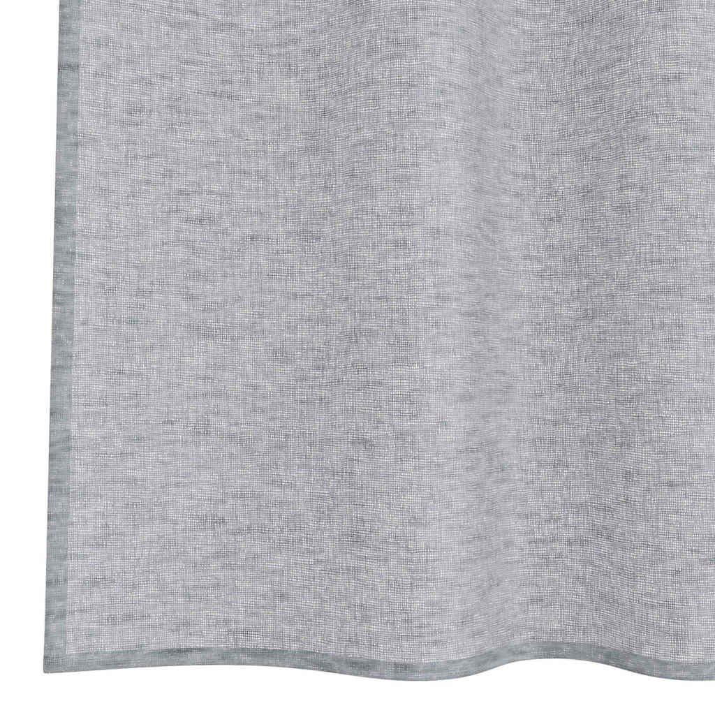Voile zavjesa 2 pcs Tamno siva 225 x 140 cm Poliester