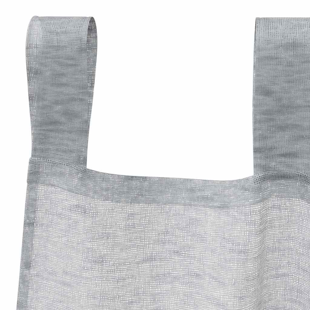 Voile zavjesa 2 pcs Tamno siva 245 x 140 cm Poliester