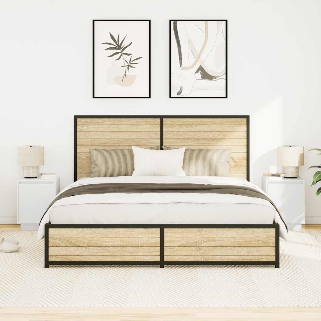 Noćni ormarići s LED svjetlima 2 kom bijeli 38x34x50 cm