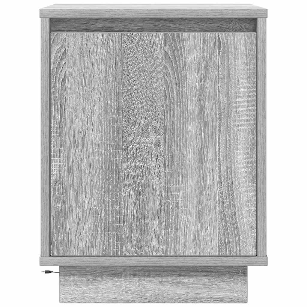 Noćni ormarići s LED svjetlima 2 kom boja hrasta 38x34x50 cm