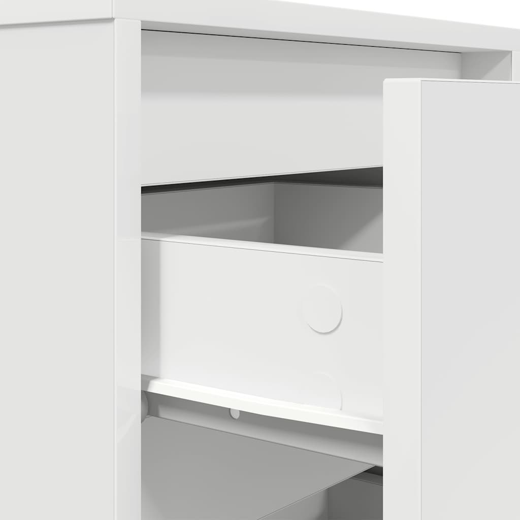 Noćni ormarići s LED svjetlima 2 kom bijeli 38x34x50 cm
