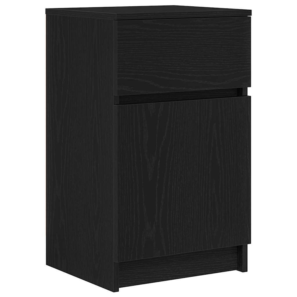 Noćni ormarići 2 kom crni 39x35x65 cm konstruirano drvo