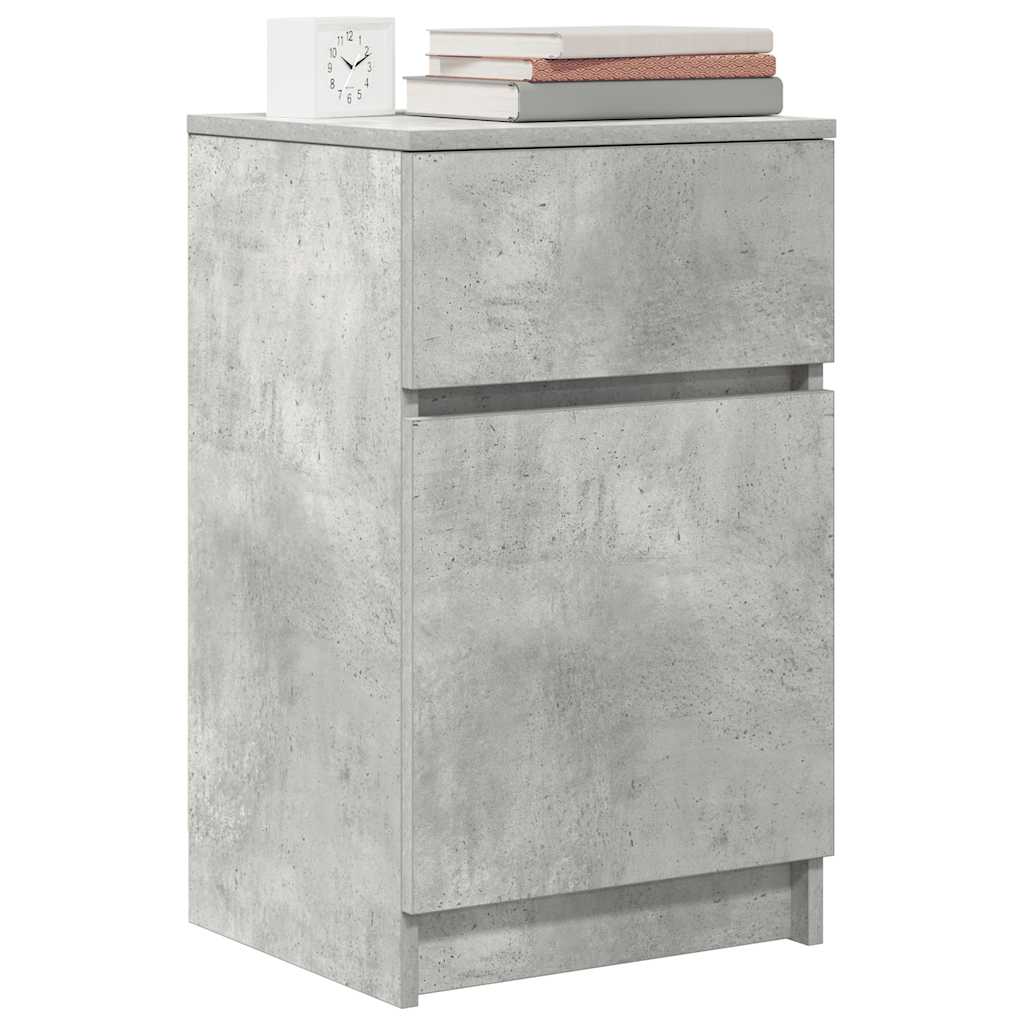Noćni ormarići 2 kom beton sivi 39x35x65 cm Konstruirano drvo
