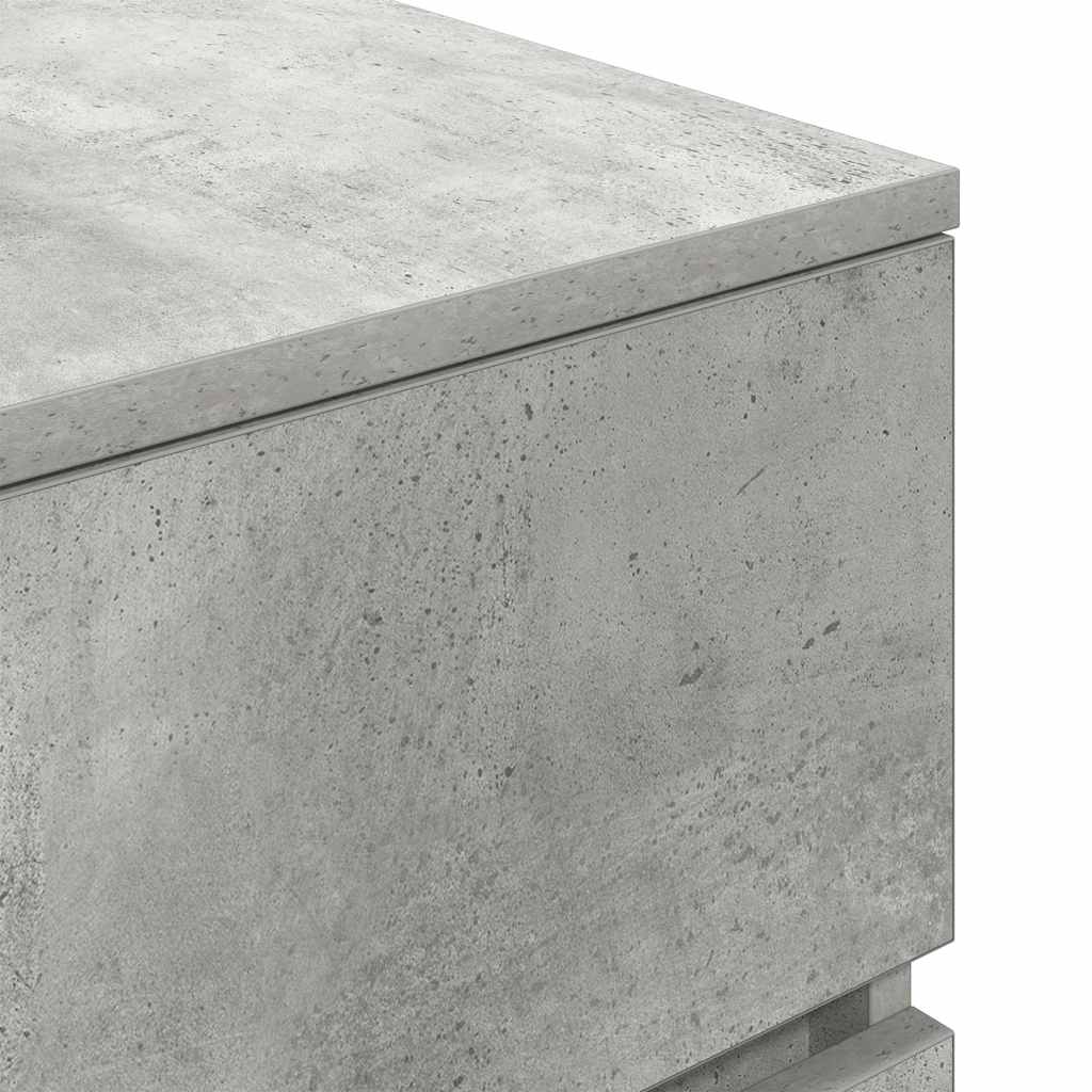 Noćni ormarić s 3 ladice beton siva 39x35x65 cm