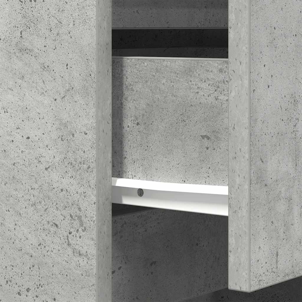 Noćni ormarić s 3 ladice beton siva 39x35x65 cm