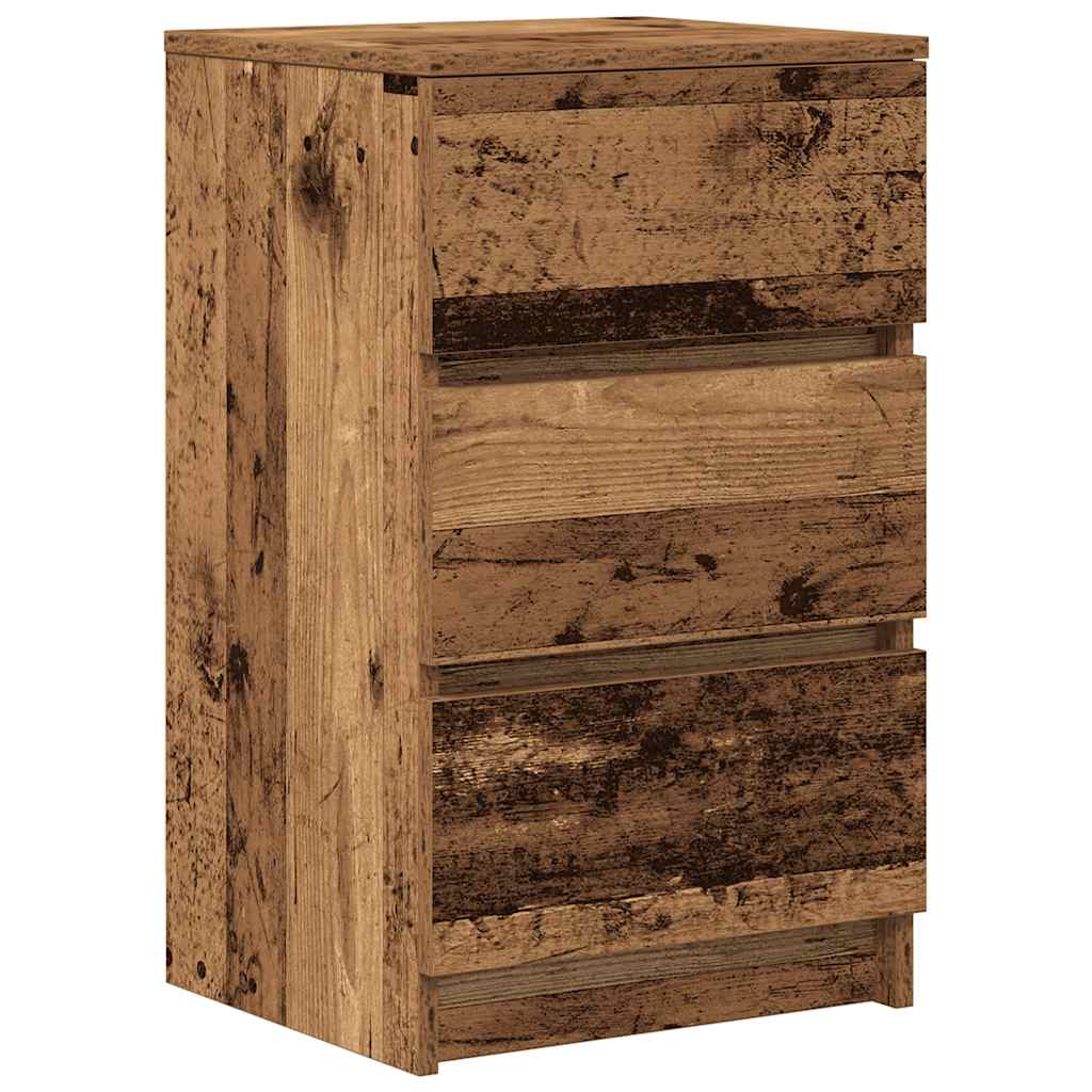 Noćni ormarići s 3 ladice 2 kom staro drvo 39x35x65 cm