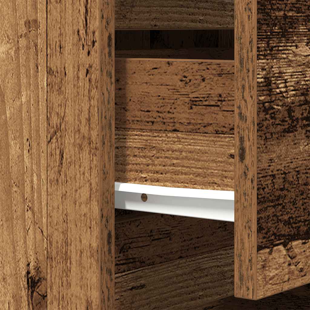 Noćni ormarići s 3 ladice 2 kom staro drvo 39x35x65 cm
