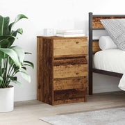 Noćni ormarići s 3 ladice 2 kom staro drvo 39x35x65 cm
