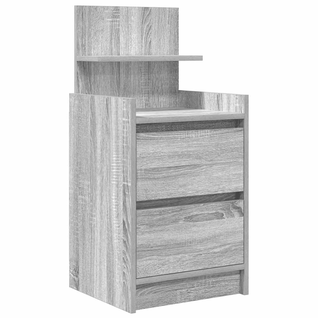 Noćni ormarići s 2 ladice 2 kom siva sonoma 38x34x80 cm