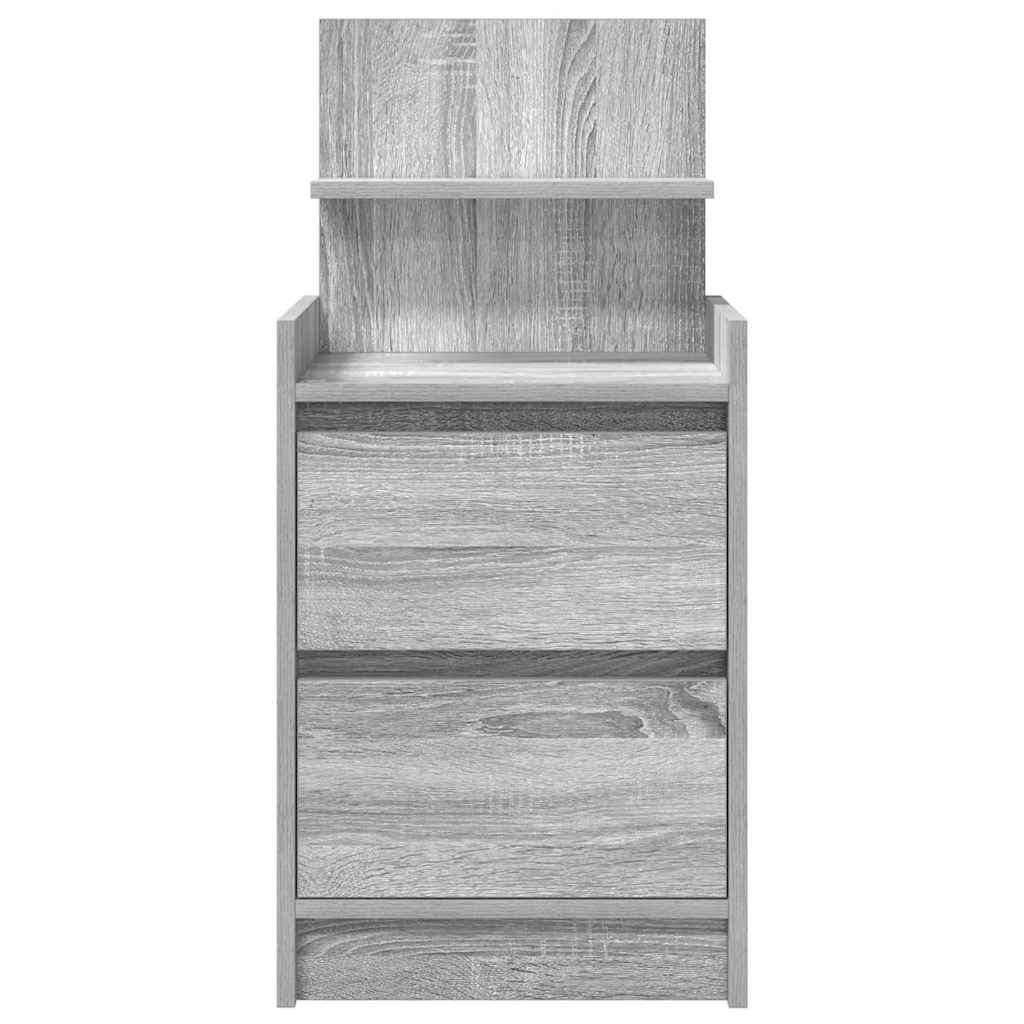 Noćni ormarići s 2 ladice 2 kom siva sonoma 38x34x80 cm