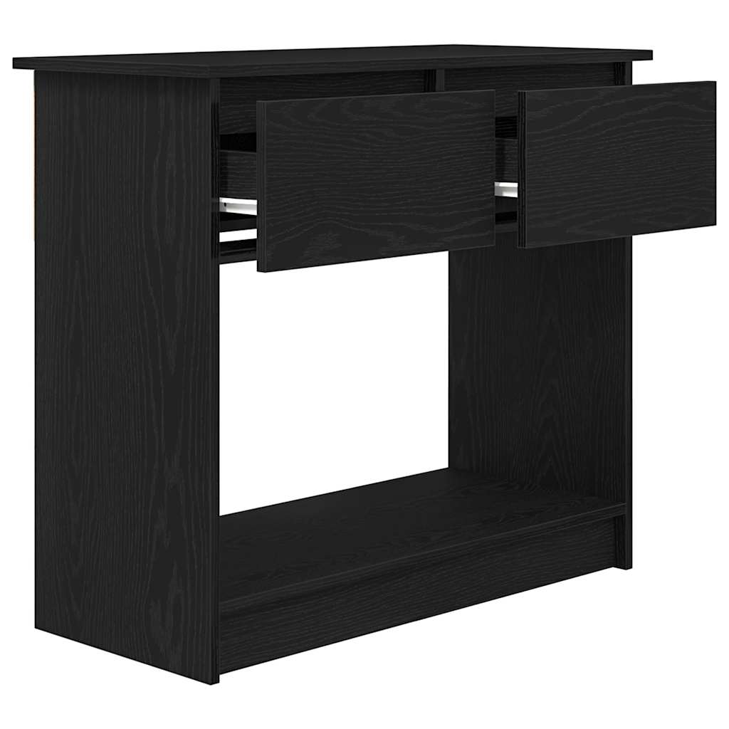 Konzolni stol s ladicama crni 85,5x38,5x74,5 cm