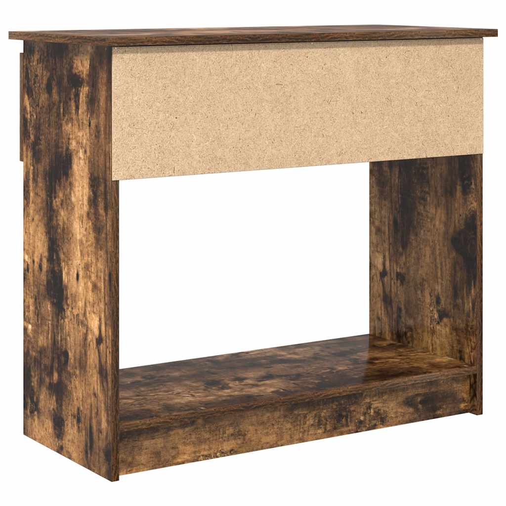Konzolni stol s ladicama dimljeni hrast 85,5x38,5x74,5 cm