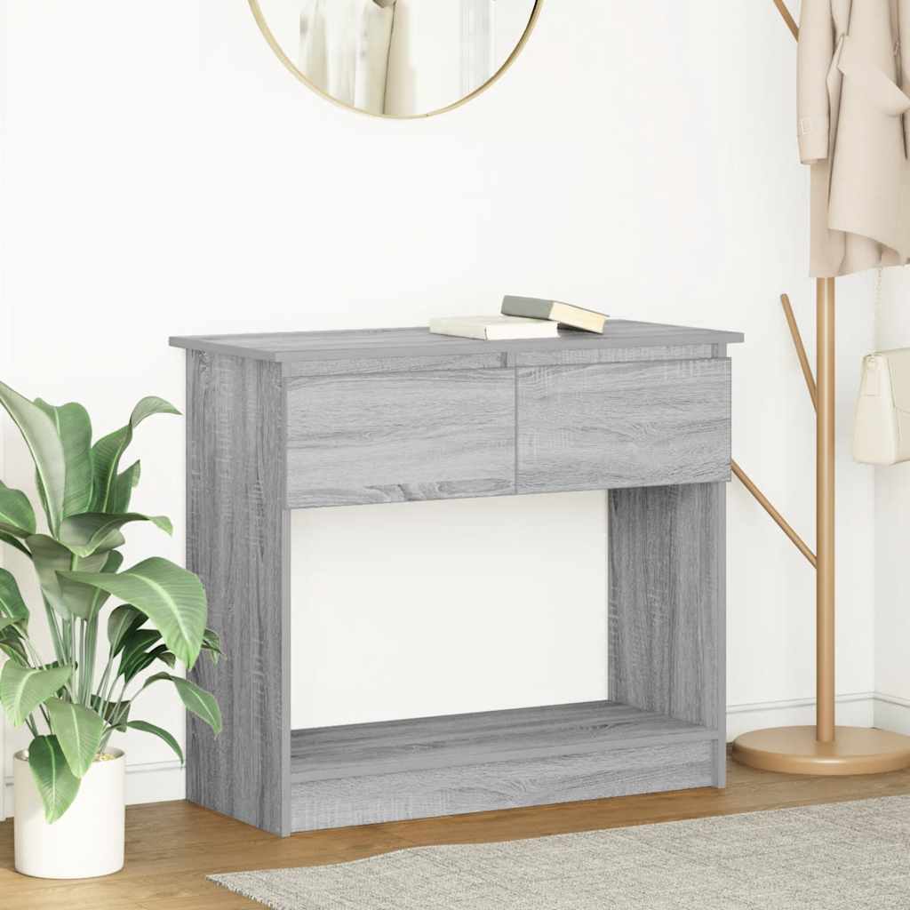 Konzolni stol s ladicama sivi Sonoma 85,5x38,5x74,5 cm