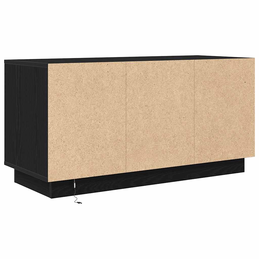 TV ormarić s LED svjetlima crni 100x41x50 cm