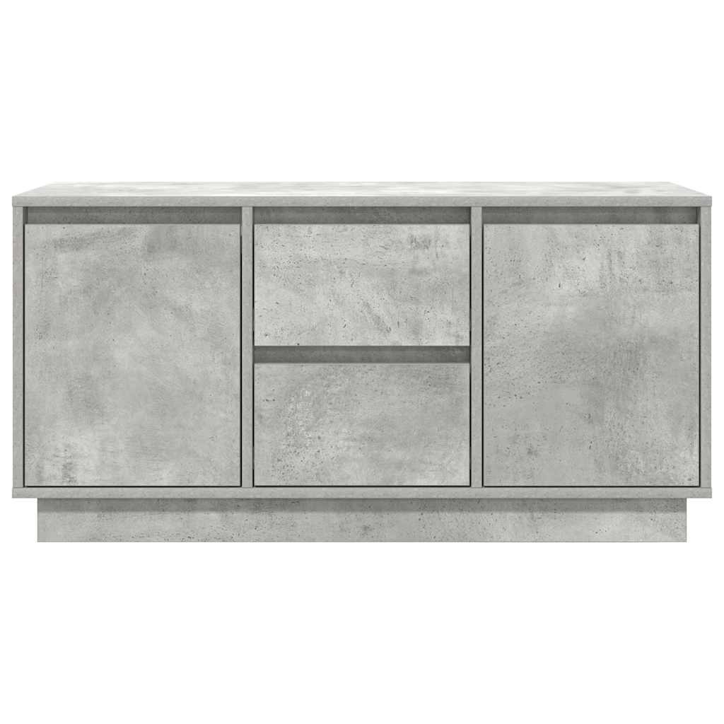 TV ormarić s LED svjetlima siva boja betona 100x41x50 cm