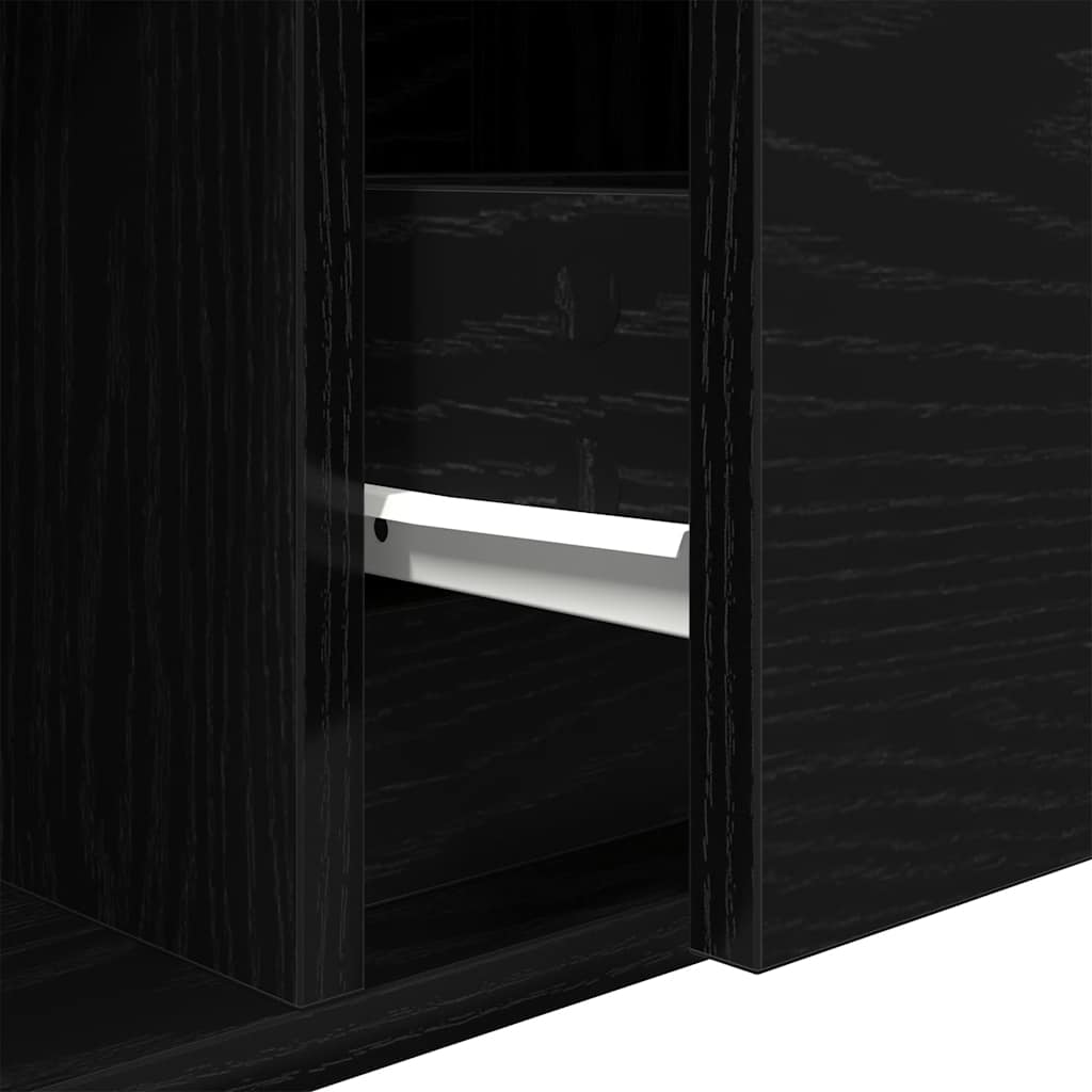 TV ormarići 2 kom crni hrast 60x31x25,5 cm konstruiranog drva