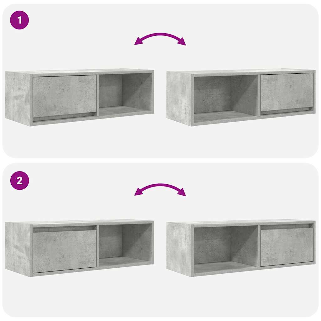 TV ormarići 2 kom boja betona 80x31x25,5 cm konstruirano drvo