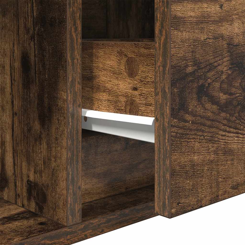 TV ormarić boja dimljenog hrasta 80x31x25,5cm konstruirano drvo