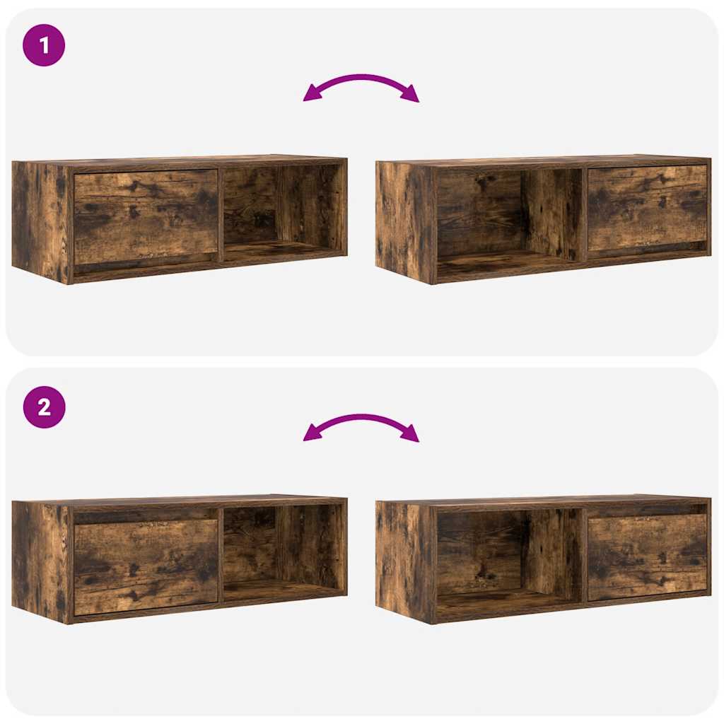 TV ormarići 2 kom boja dimljenog hrasta 80x31x25,5 cm drveni