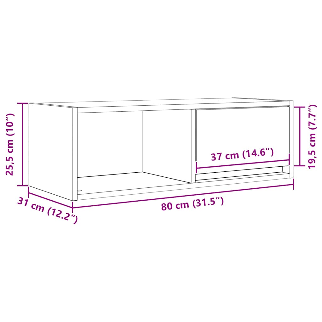 TV ormarići 2 kom hrast sonoma 80x31x25,5 cm konstruirano drvo
