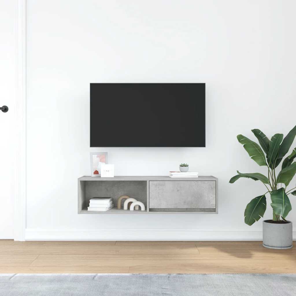 TV ormarić boja betona 100x31x25,5 cm od konstruiranog drva
