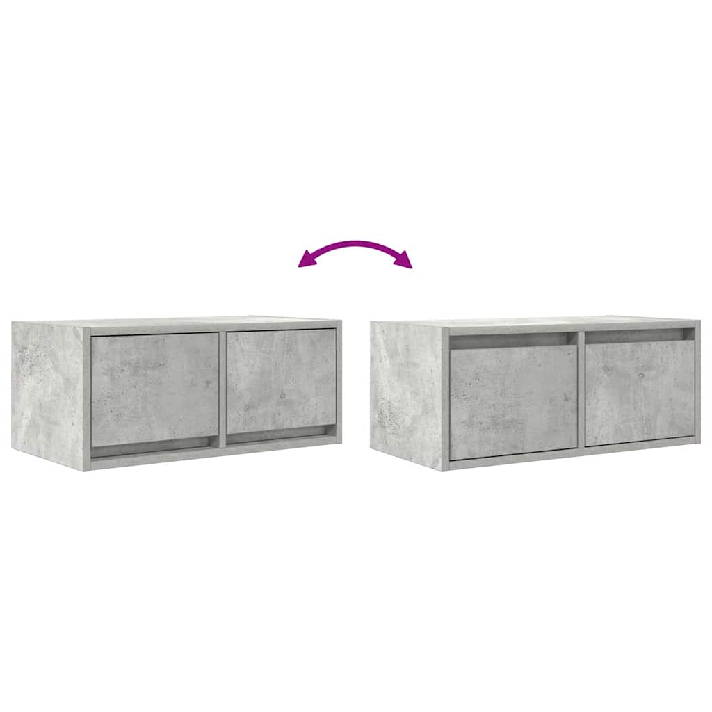 TV ormarići 2 kom boja betona 60x31x25,5 cm konstruirano drvo