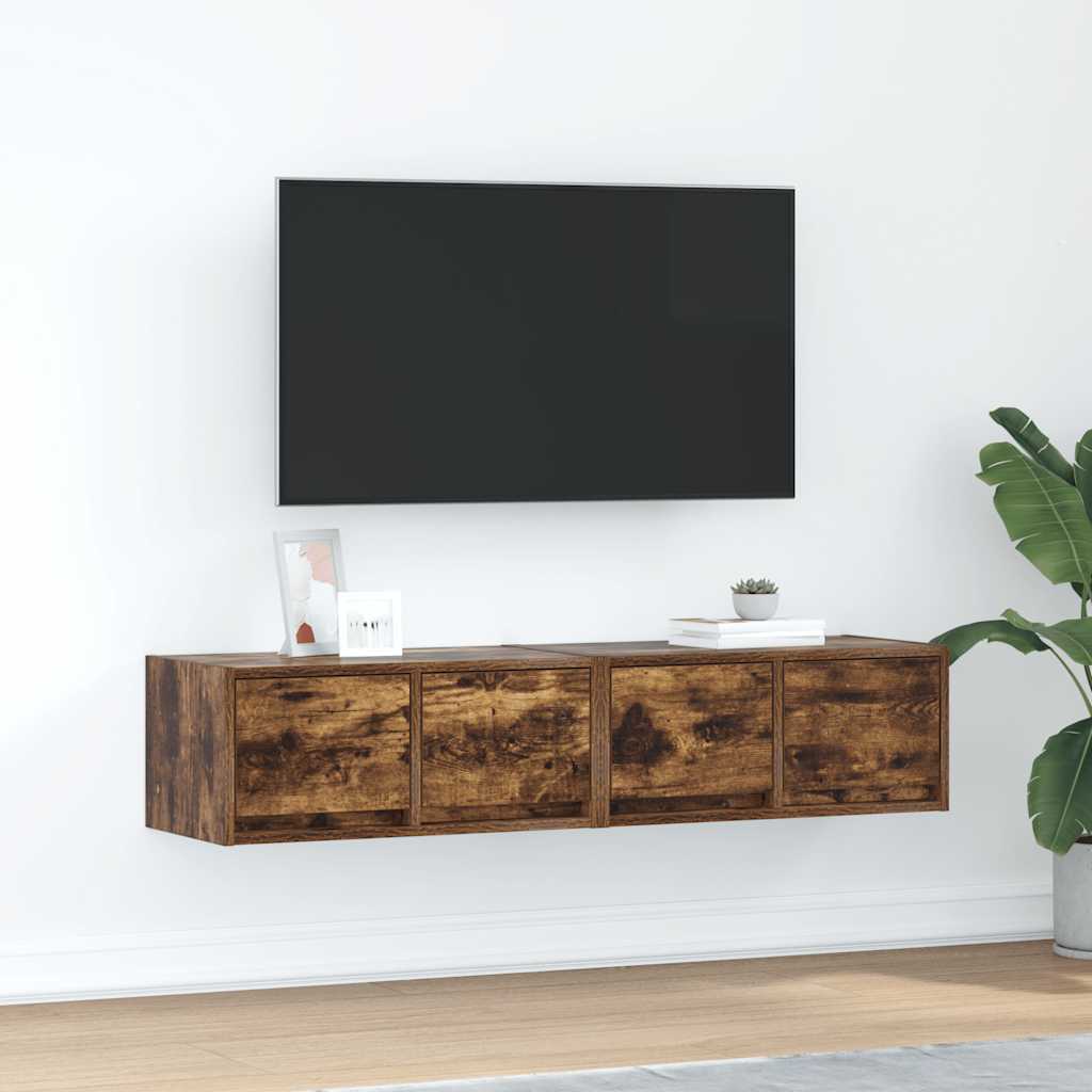 TV ormarići 2 kom boja dimljenog hrasta 60x31x25,5 cm drveni