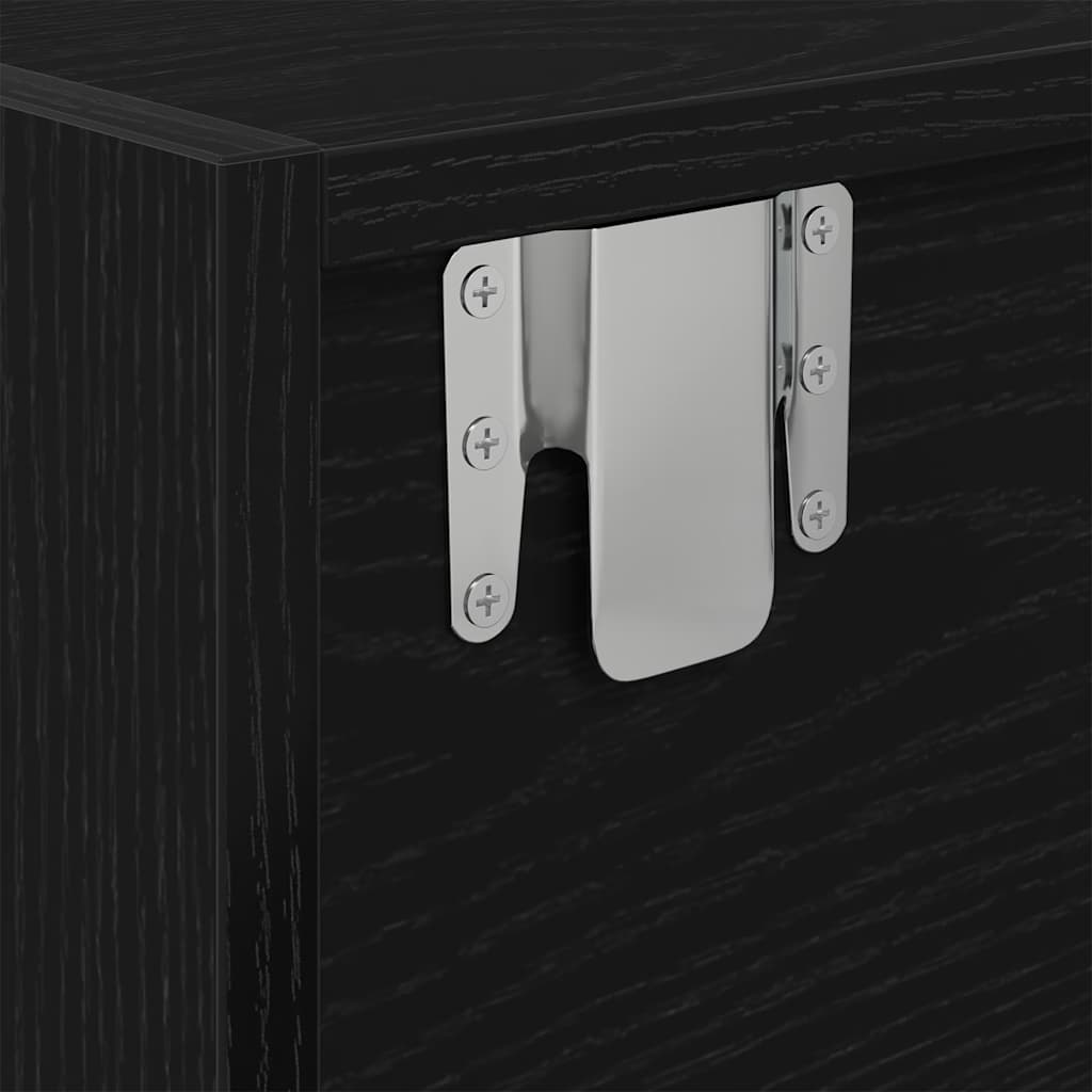 TV ormarići 2 kom crni hrast 80x31x25,5 cm konstruiranog drva