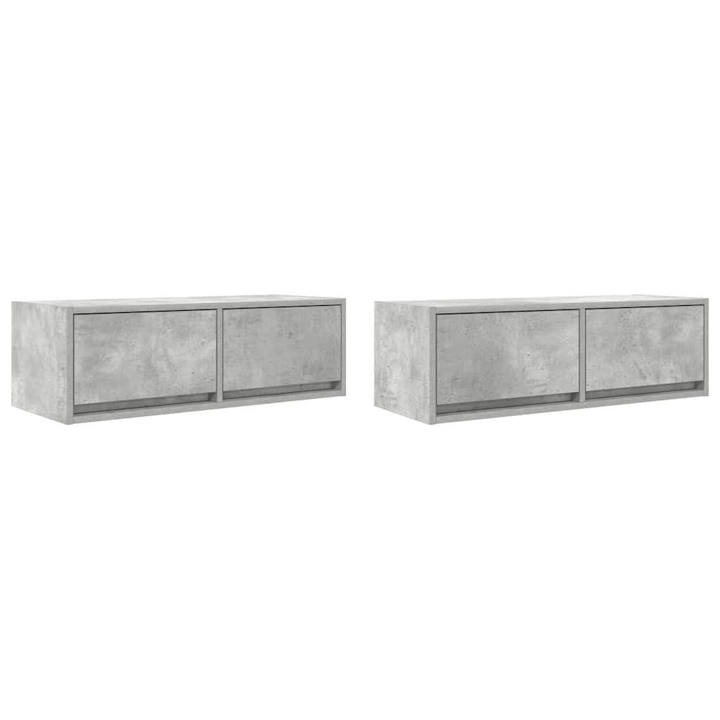 TV ormarići 2 kom boja betona 80x31x25,5 cm konstruirano drvo