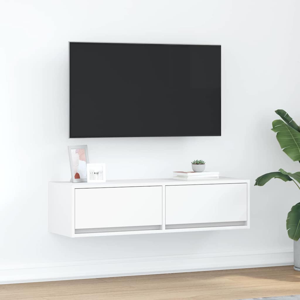 TV ormar s ladicama Bijelo 100 x 31 x 25,5 cm Konstruirano drvo