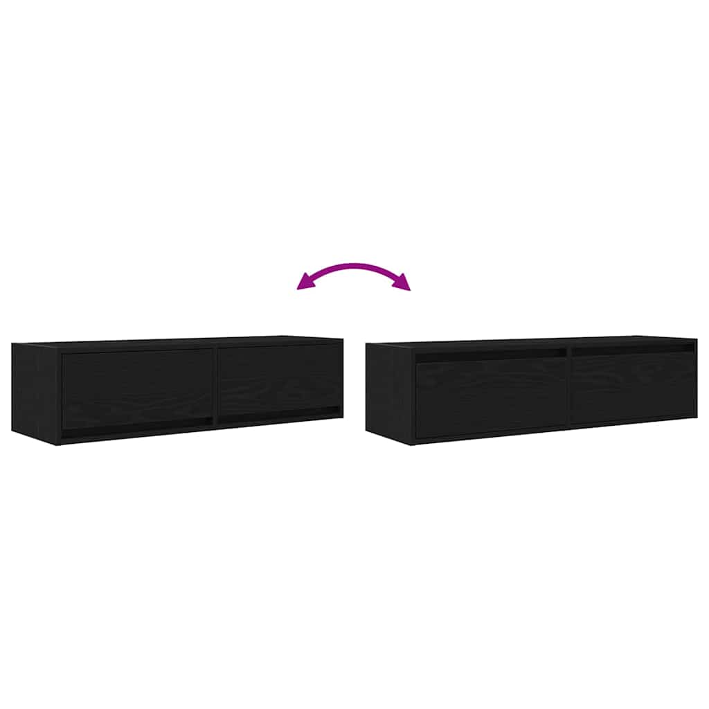 TV ormar Zidne Crni hrast 100 x 31 x 25,5 cm Konstruirano drvo