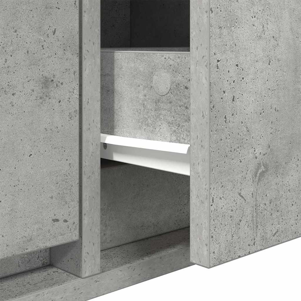 TV ormar Zidne Beton siva 100 x 31 x 25,5 cm Konstruirano drvo